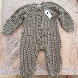 Quincy Mae Knit One-Piece Romper - Olive